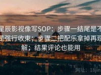 星辰影视像写SOP：步骤一结尾是不是强行收束；步骤二把配乐拿掉再理解；结果评论也能用